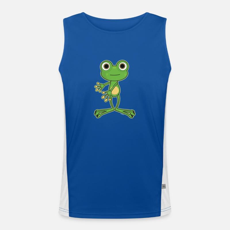 Floss Dance Move Frog Men's Functional Contrast Tank Top 