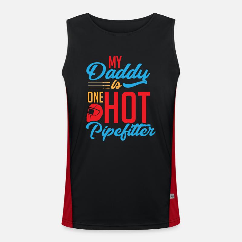Pipefitter dad Men's Functional Contrast Tank Top 