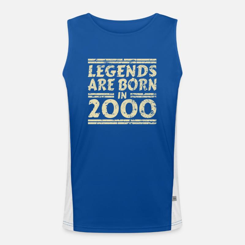 Legends Are Born In 2000 Men's Functional Contrast Tank Top 