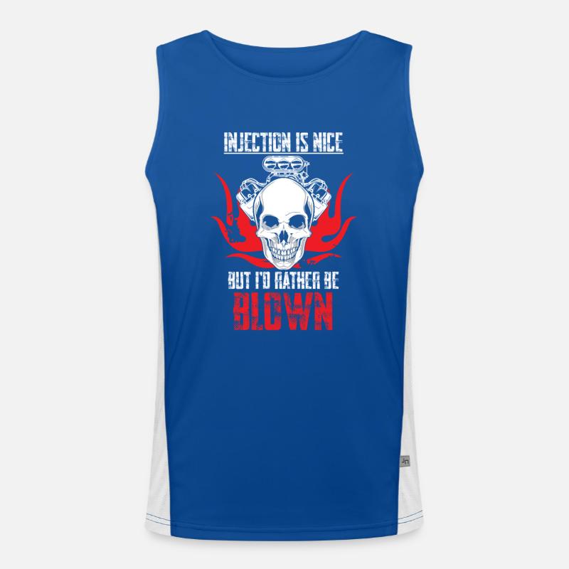 I'd rather be blown Funktionelles Kontrast-Tank Top für Männer 