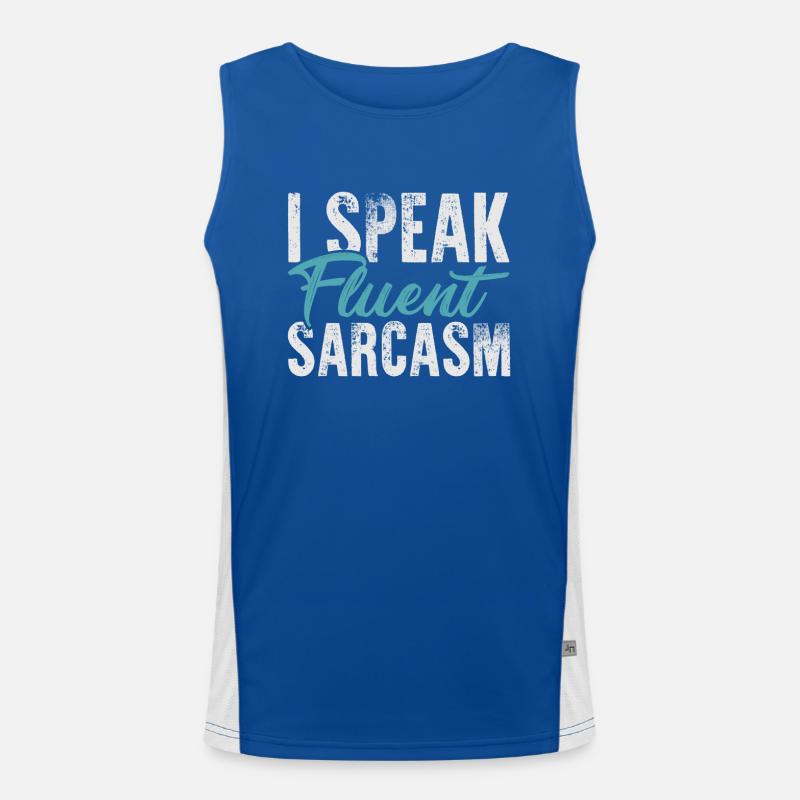Sarkasmus Funktionelles Kontrast-Tank Top für Männer 