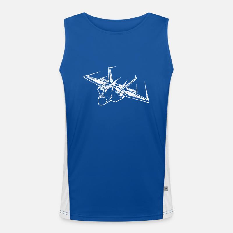 Pilot Kampfjet Militär Düsenjet Kampfpilot Funktionelles Kontrast-Tank Top für Männer 