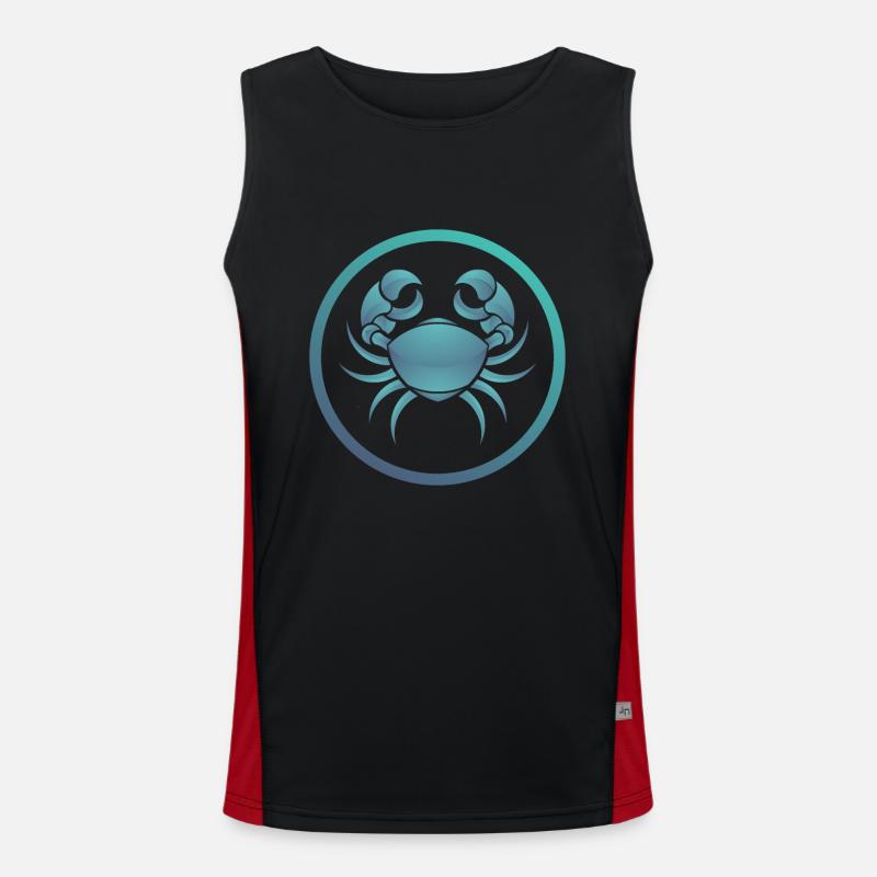Sternzeichen Krebs Funktionelles Kontrast-Tank Top für Männer 