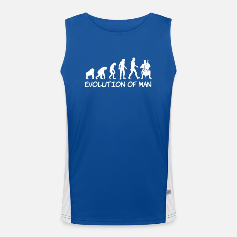 Evolution Cello Klassische Musik Instrument Musik Funktionelles Kontrast-Tank Top für Männer 