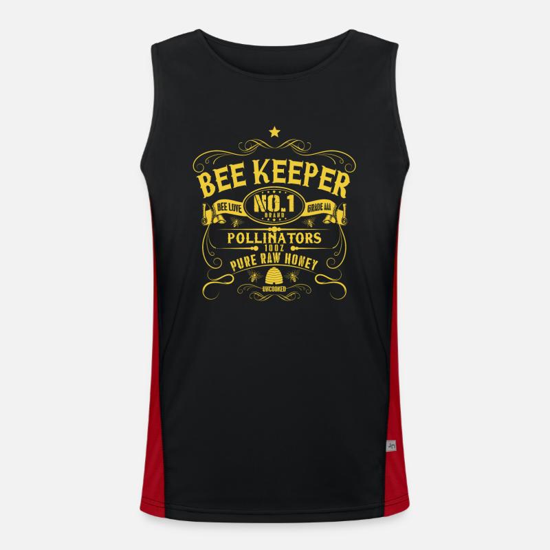 Vintage Beekeeper - bee beekeeper gift Men's Functional Contrast Tank Top 