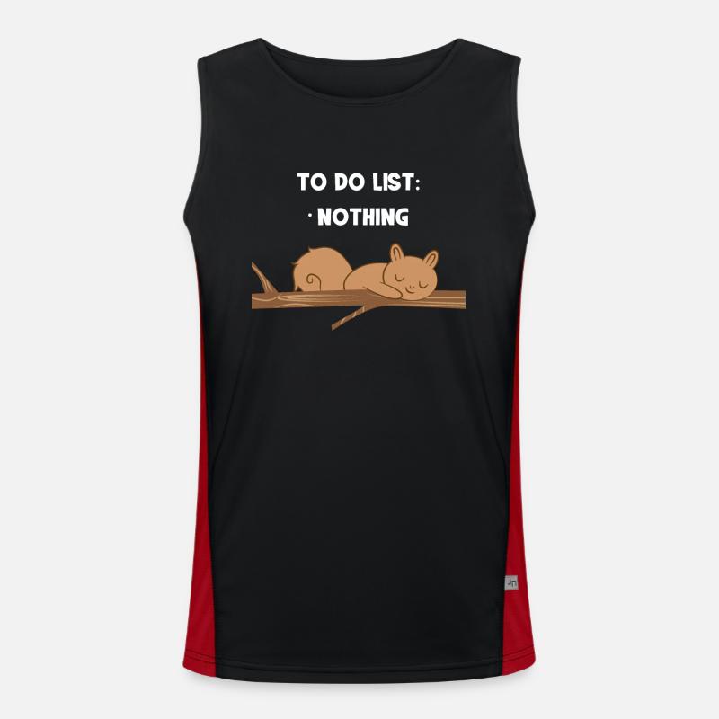 Squirrel - squirrel fan - squirrel - Men's Functional Contrast Tank Top  - black/red