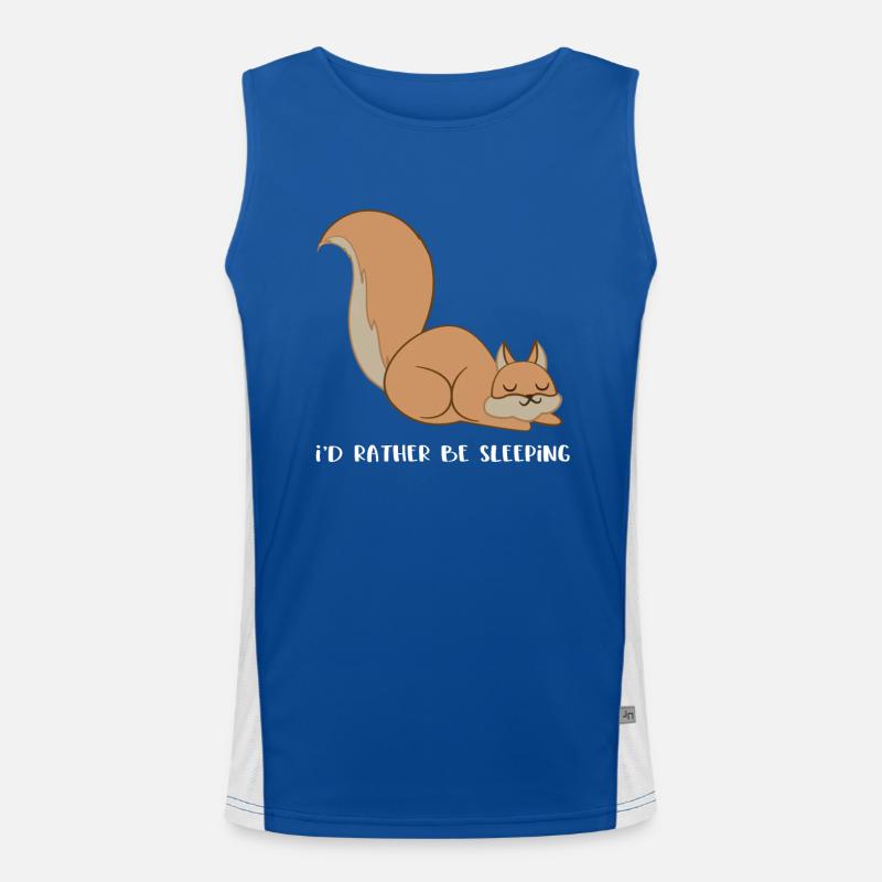 Eichhörnchen - Eichhörnchenfan - Schlafen Funktionelles Kontrast-Tank Top für Männer 