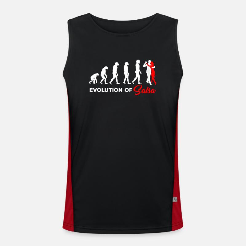 Evolution Salsa Dance Dancing Latin Dance Music Men's Functional Contrast Tank Top 