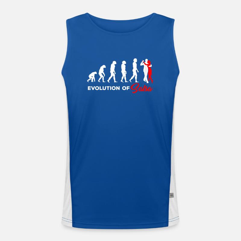Evolution Salsa Tanz Tanzen Latin Dance Music Funktionelles Kontrast-Tank Top für Männer 