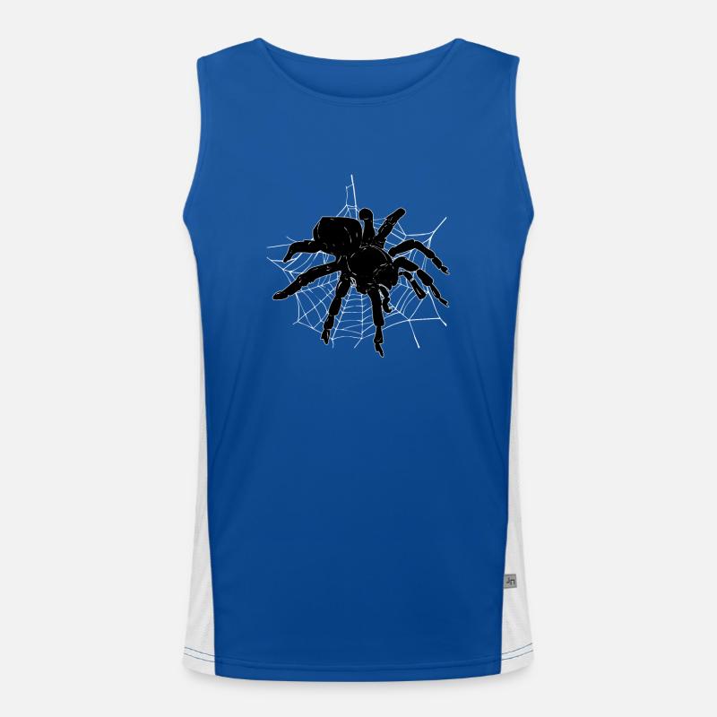 Filet chemise tarentule net Débardeur respirant contrasté Homme 
