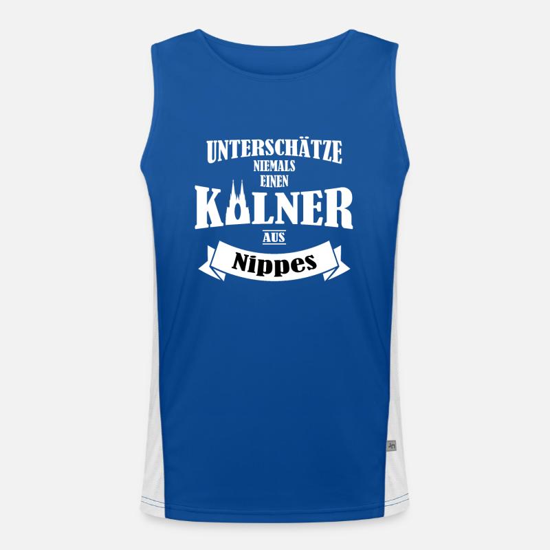 Cologne never underestimate a Cologne from Nippes Men's Functional Contrast Tank Top 
