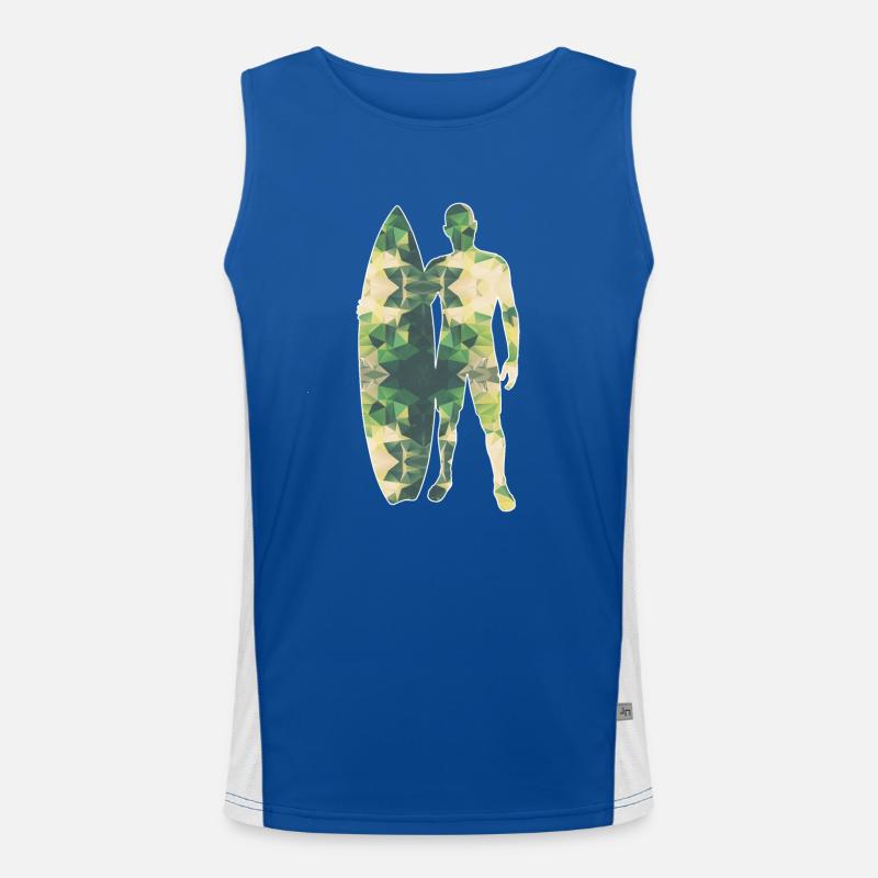 Polygon Surfer green Men's Functional Contrast Tank Top 