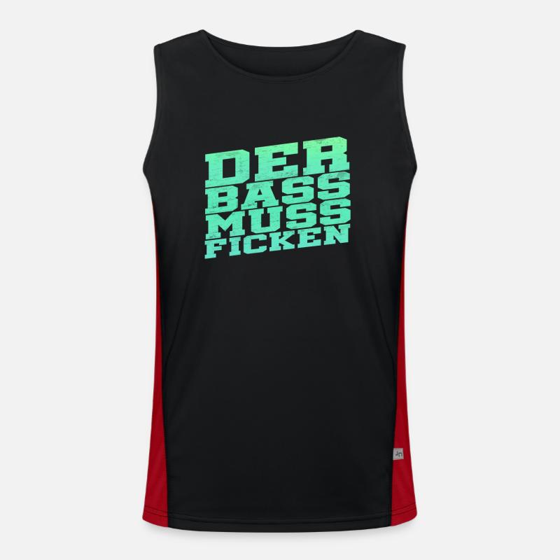 La basse doit baiser Débardeur respirant contrasté Homme 