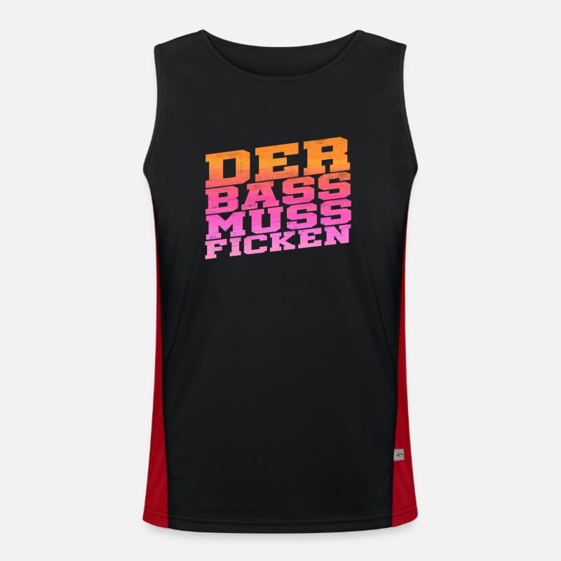 La basse doit baiser Débardeur respirant contrasté Homme 