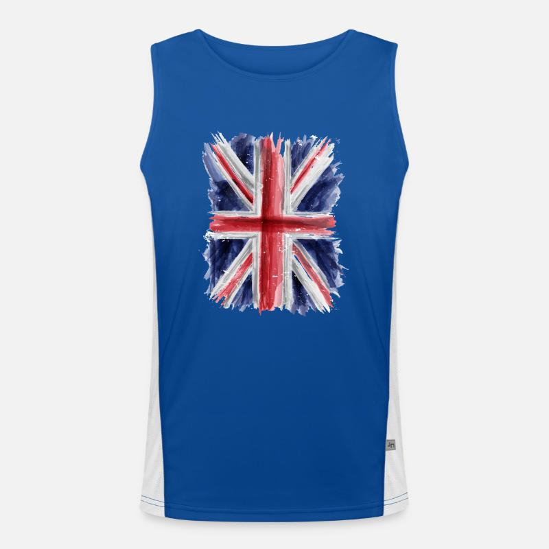 Drapeau britannique Débardeur respirant contrasté Homme 