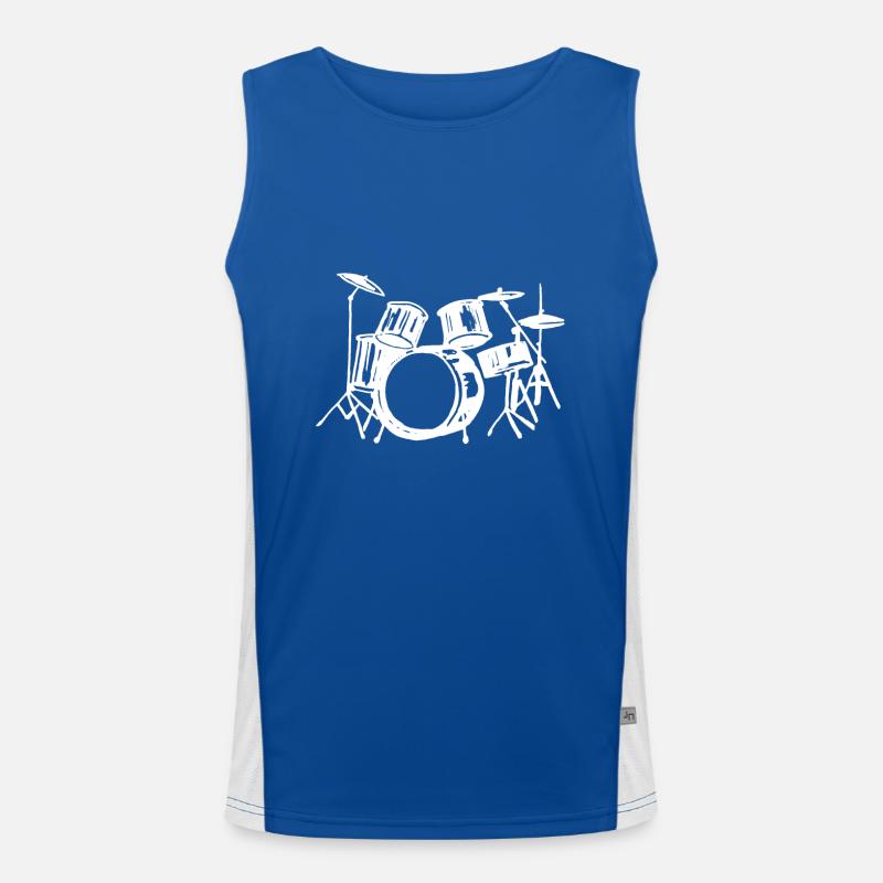 Drums Men's Functional Contrast Tank Top 