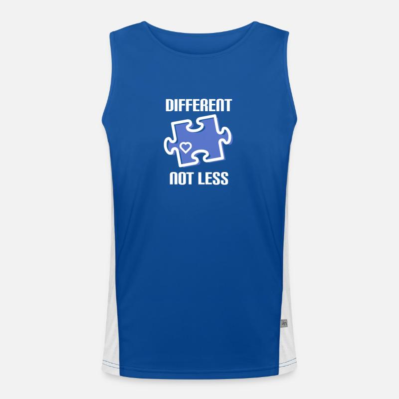 DIFFERENT - NOT LESS! AUTISMUS Funktionelles Kontrast-Tank Top für Männer 