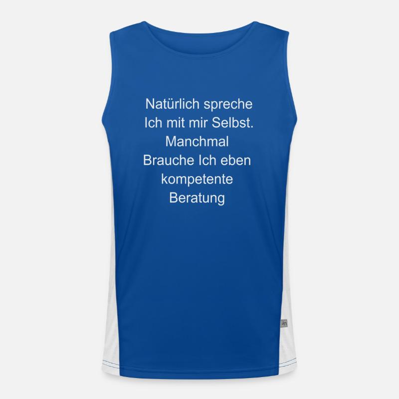 Witziger Spruch Funktionelles Kontrast-Tank Top für Männer 