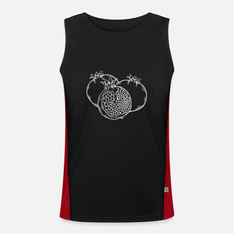 Pomegranate Fruit Fruit Fruit - Men's Functional Contrast Tank Top  - black/red