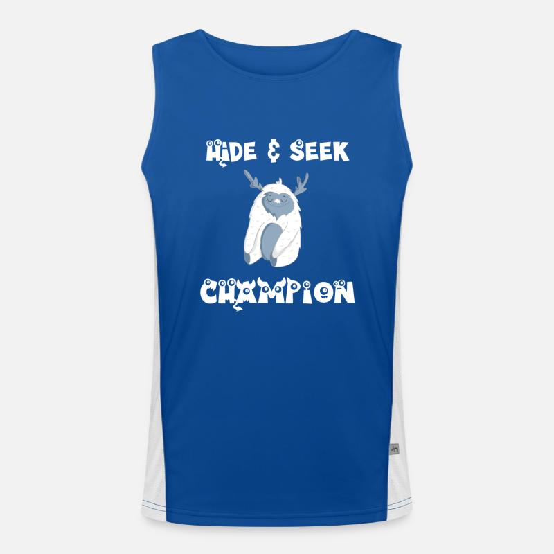 Verstoppertje Yeti Functionele contrasterende tanktop voor mannen 