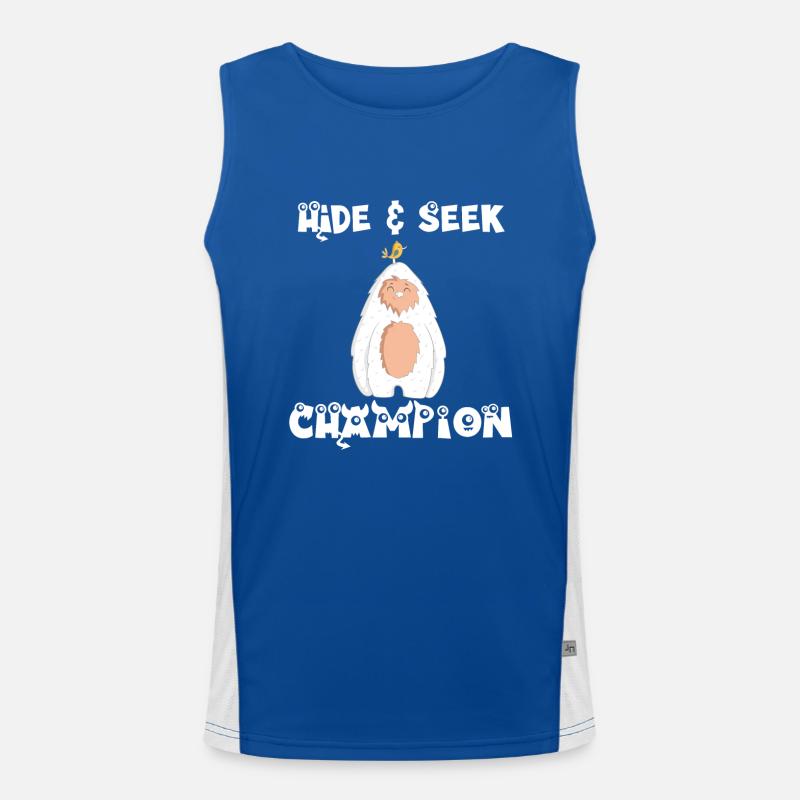 Yeti Verstoppertje Functionele contrasterende tanktop voor mannen 