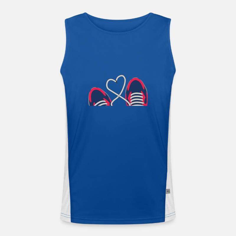 L'amour en cours d'exécution v2 Débardeur respirant contrasté Homme 