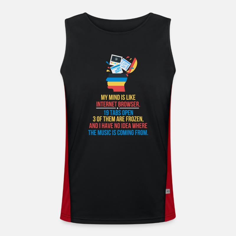 Tabs Open Men's Functional Contrast Tank Top 