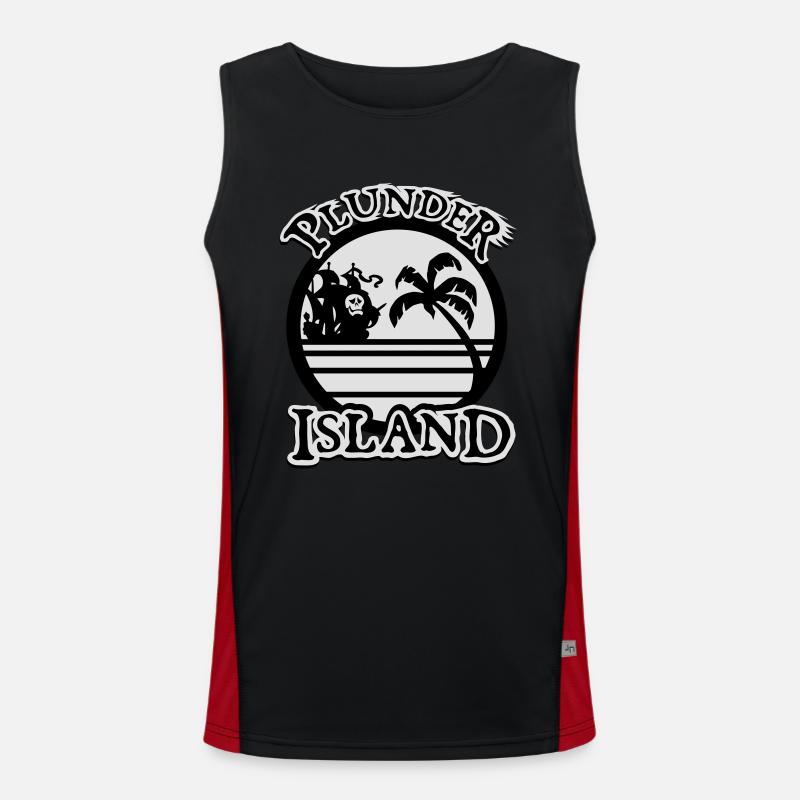 Plunder Island Funktionelles Kontrast-Tank Top für Männer 