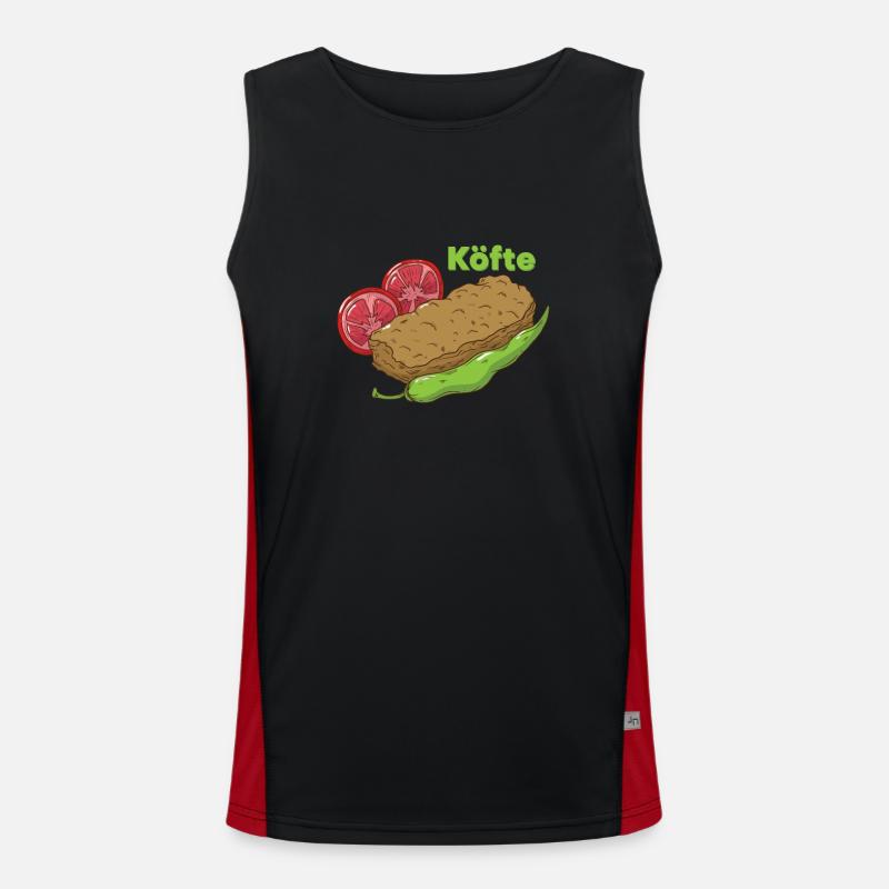 Köfte (türkisches Essen) Funktionelles Kontrast-Tank Top für Männer 