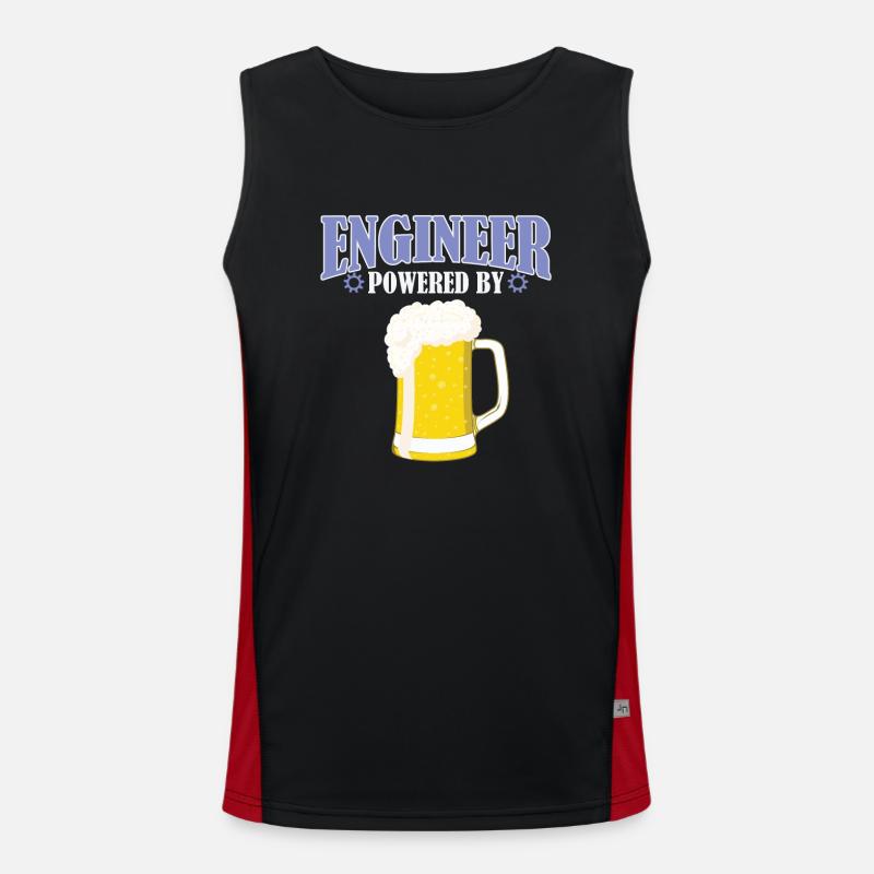 Engineer Powered By Beer - Men's Functional Contrast Tank Top - black/red