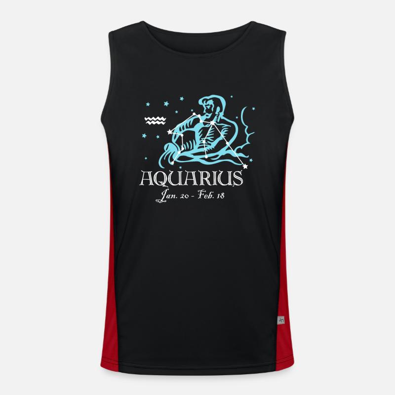 Wassermann der Wasserträger Konstellation Funktionelles Kontrast-Tank Top für Männer 