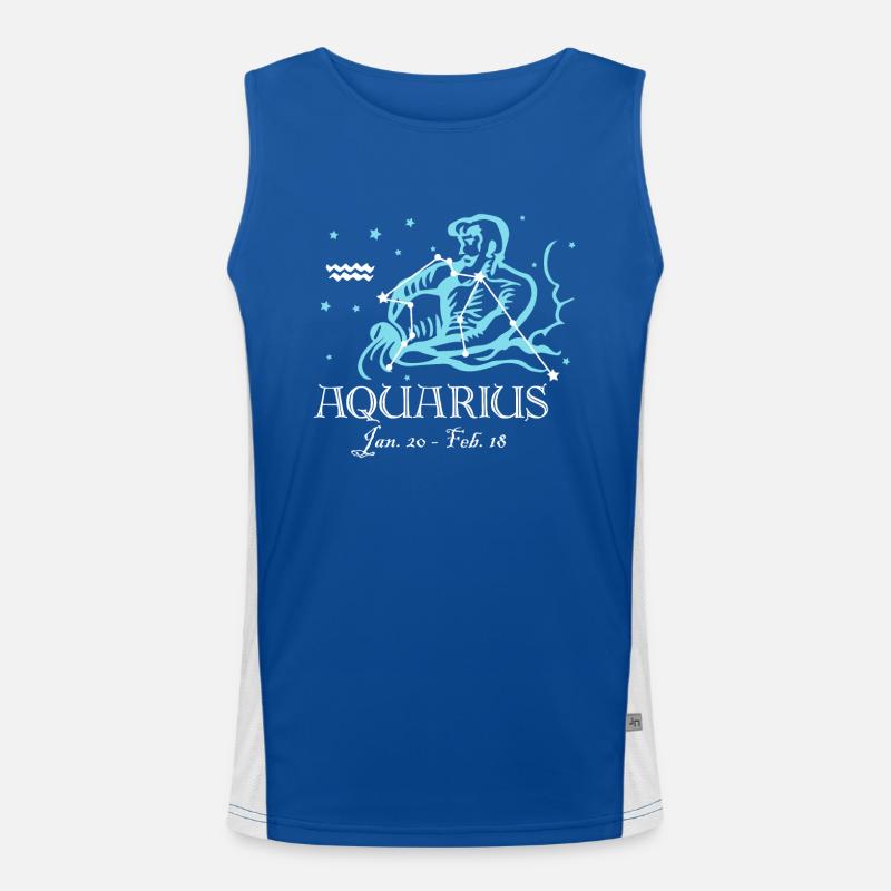 Wassermann der Wasserträger Konstellation Funktionelles Kontrast-Tank Top für Männer 