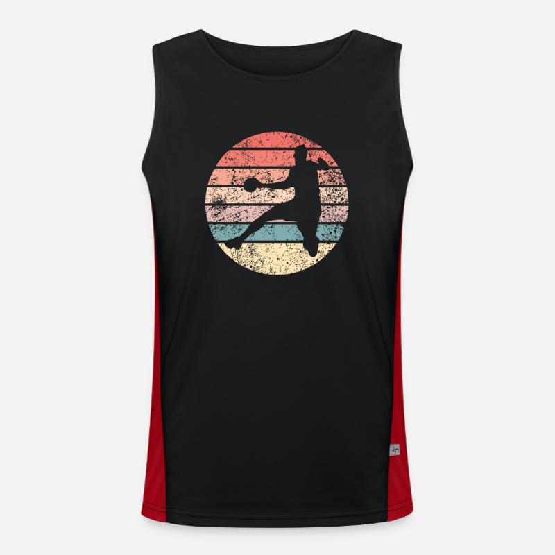 Handball Player Retro Men's Functional Contrast Tank Top 