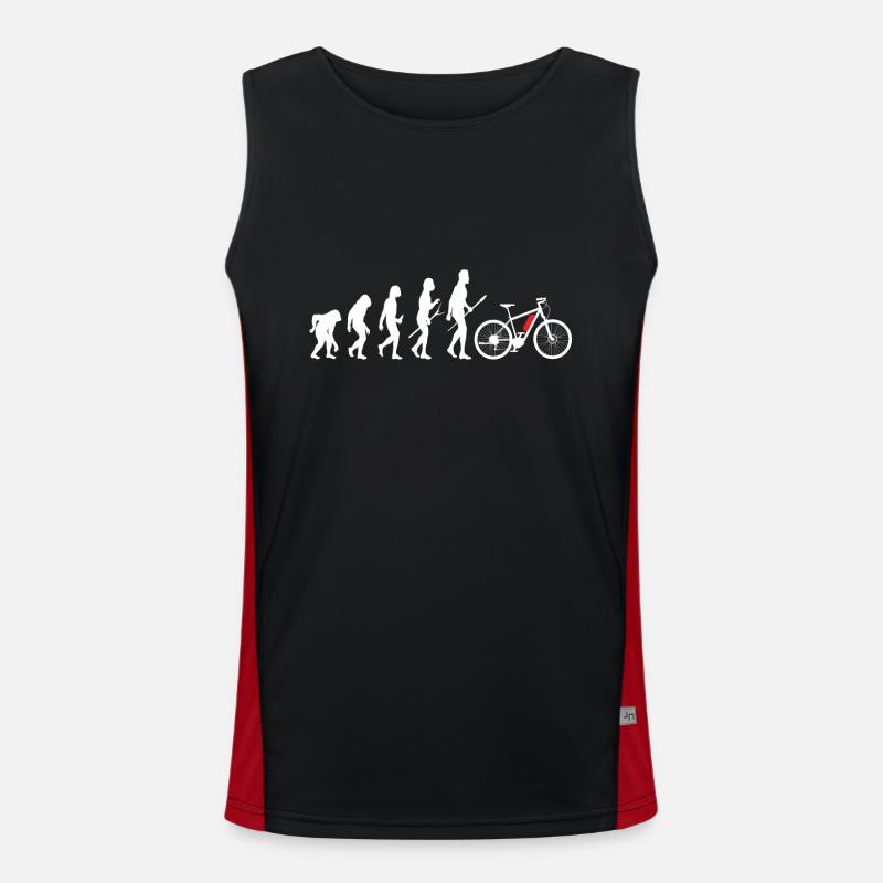 E-Bike Fahrrad Evolution Funktionelles Kontrast-Tank Top für Männer 