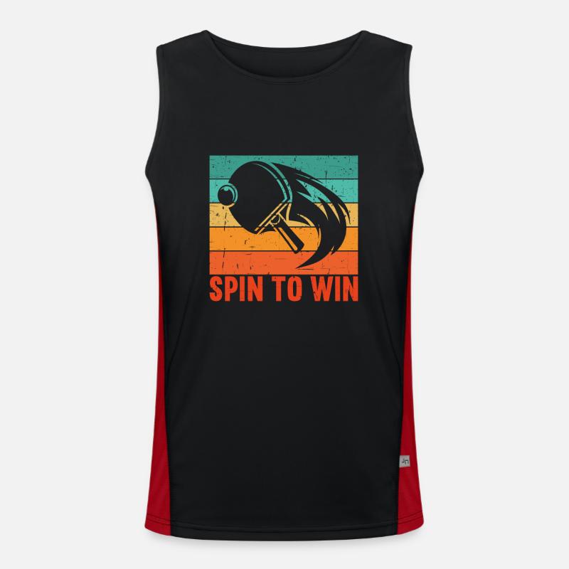 Ping-pong Spin to Win Joueur Joueuse Débardeur respirant contrasté Homme 