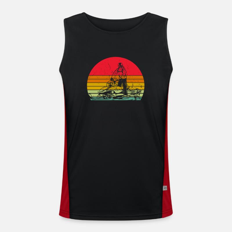 Snowmobiling Snowmobilie Men's Functional Contrast Tank Top 