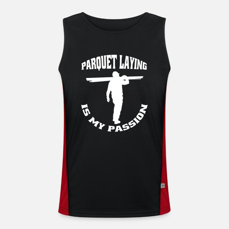 Parkettleger Teppichleger Bodenleger Fußbodenleger Funktionelles Kontrast-Tank Top für Männer 