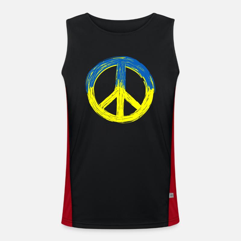 Peace for Ukraine Men's Functional Contrast Tank Top 