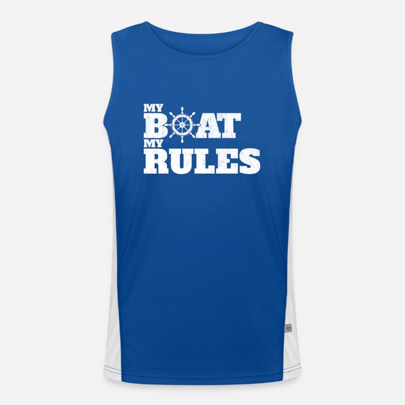 Captain My Boat My Rules Captain Men's Functional Contrast Tank Top 