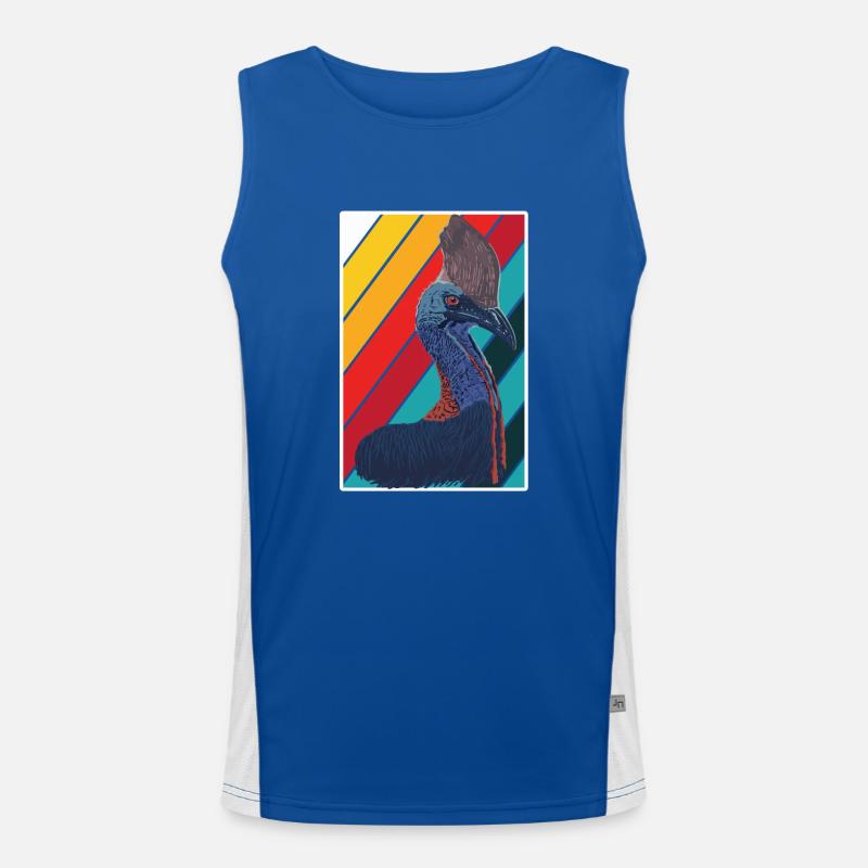 Cassowary Funktionelles Kontrast-Tank Top für Männer 