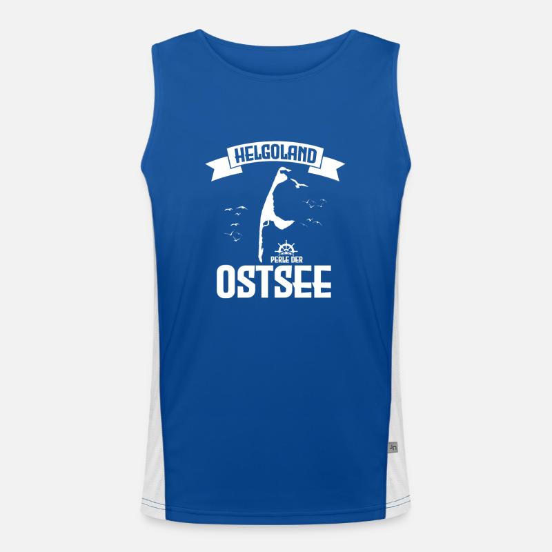 Helgoland - Perle der Ostsee Funktionelles Kontrast-Tank Top für Männer 