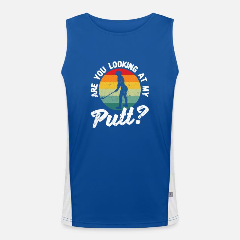 Golf-playing lover Funny golfer Men's Functional Contrast Tank Top 