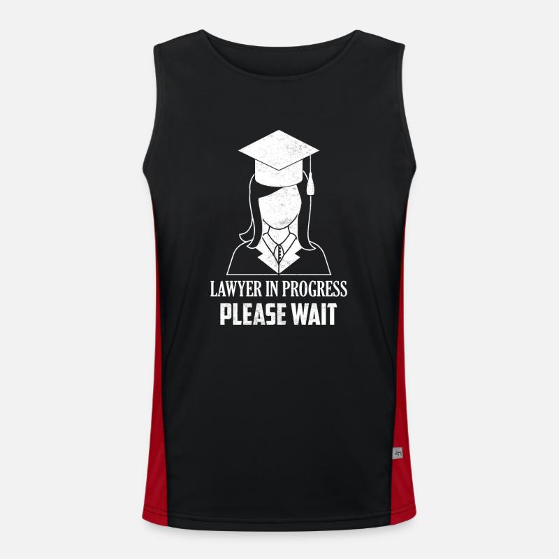Lawyer In Progress Please Wait Attorney Advocate Funktionelles Kontrast-Tank Top für Männer 