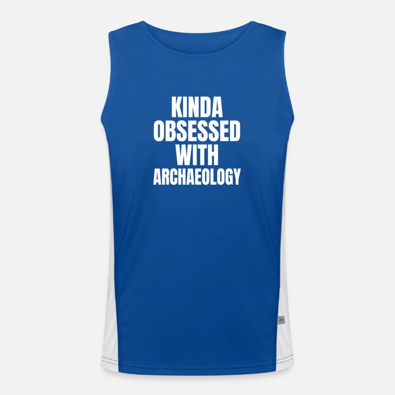 KINDA OBSESSDD WTIH DOING ARCHAEOLOGY Funktionelles Kontrast-Tank Top für Männer 