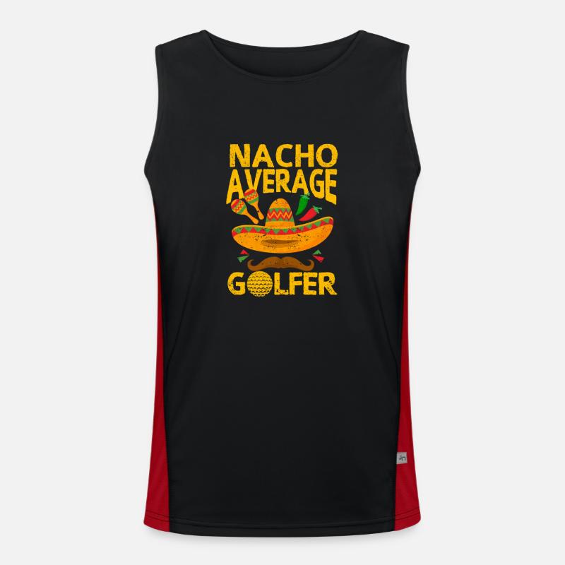 Nacho Average Golfer Cinco De Mayo Lust Men's Functional Contrast Tank Top 