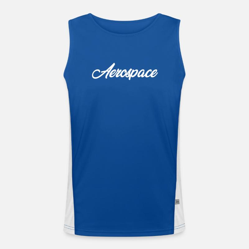 AEROSPACE CURSIVE TEXT NOVELTY HOBBY Men's Functional Contrast Tank Top 