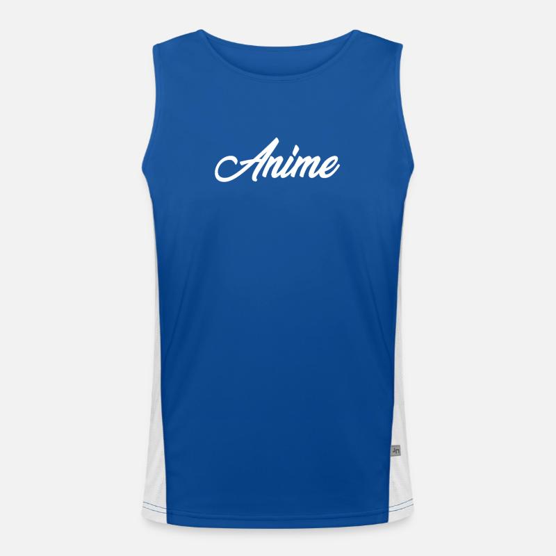 ANIME CURSIVE TEXT NOVELTY HOBBY Men's Functional Contrast Tank Top 