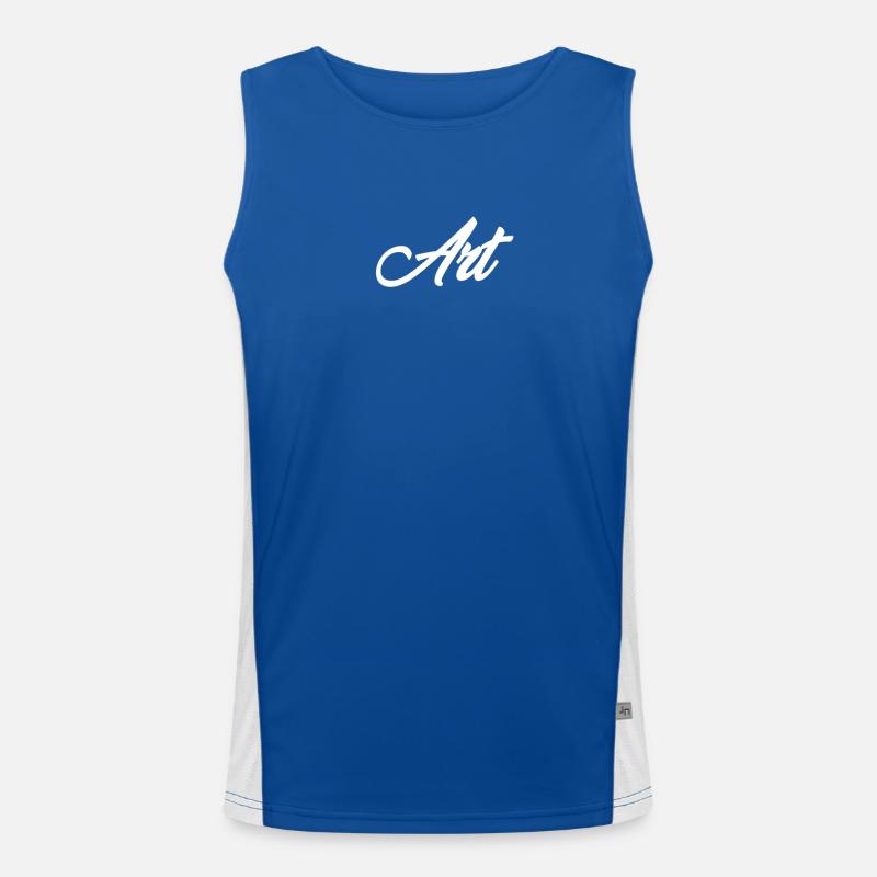 ART CURSIVE TEXT NOVELTY HOBBY Men's Functional Contrast Tank Top 