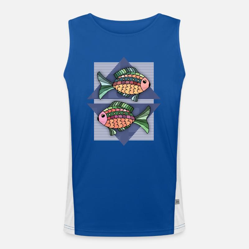 Fische Funktionelles Kontrast-Tank Top für Männer 