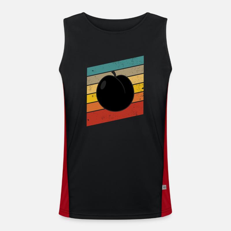 Apricot Fruit Lover Retro Veggie Diet Idée cadeau Débardeur respirant contrasté Homme 